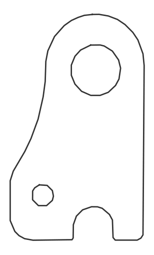 Outline-only shape before hatch fill